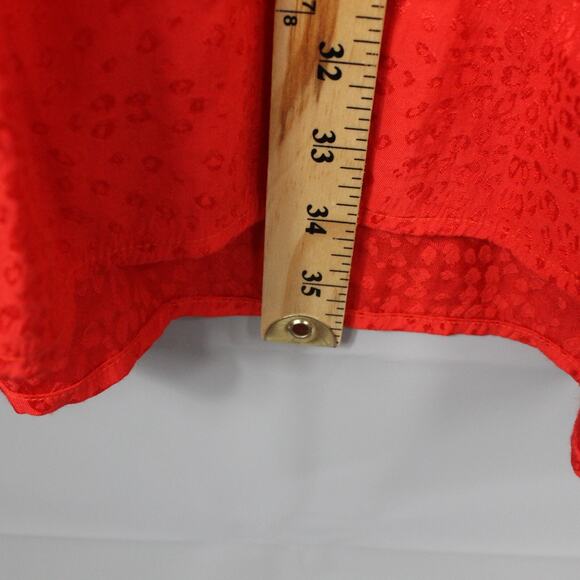 Nation Ltd Dress Medium Liza Trapeze Mini Tiered Cottagecore Boho Babydoll Red - Picture 8 of 11